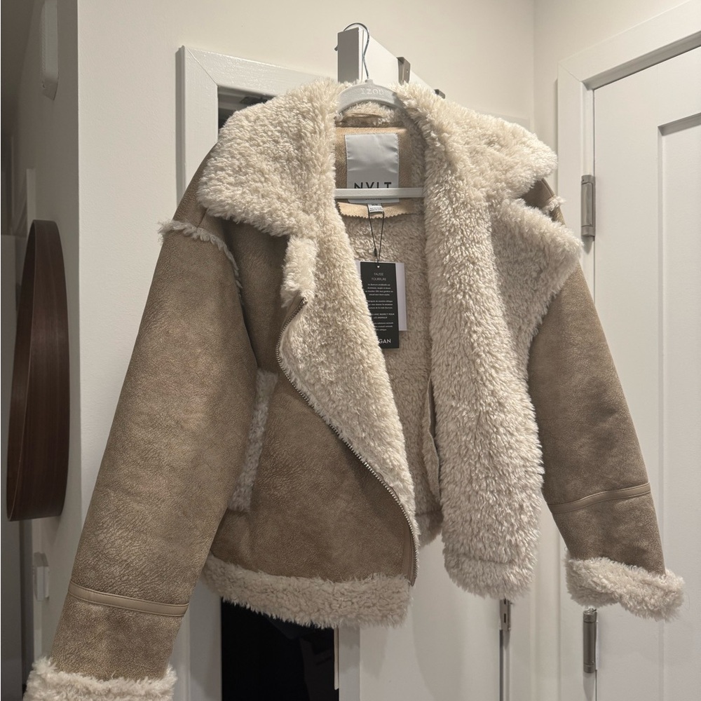 NEW WITH TAG NVLT faux fur/sherpa jacket